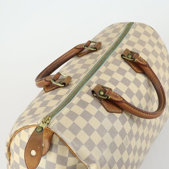 LOUIS VUITTON Damier Azur Speedy 35 Hand Bag N41535 LV Auth 156545 - Picture 6 of 16